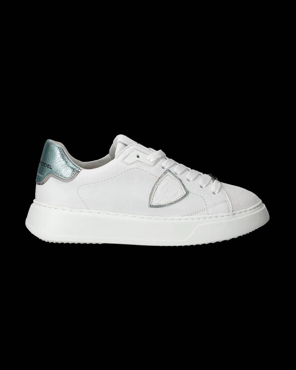 Philippe Model Sneakers Temple da Donna Bianche e Blu in Pelle Morbida Soddisfazione Garantita