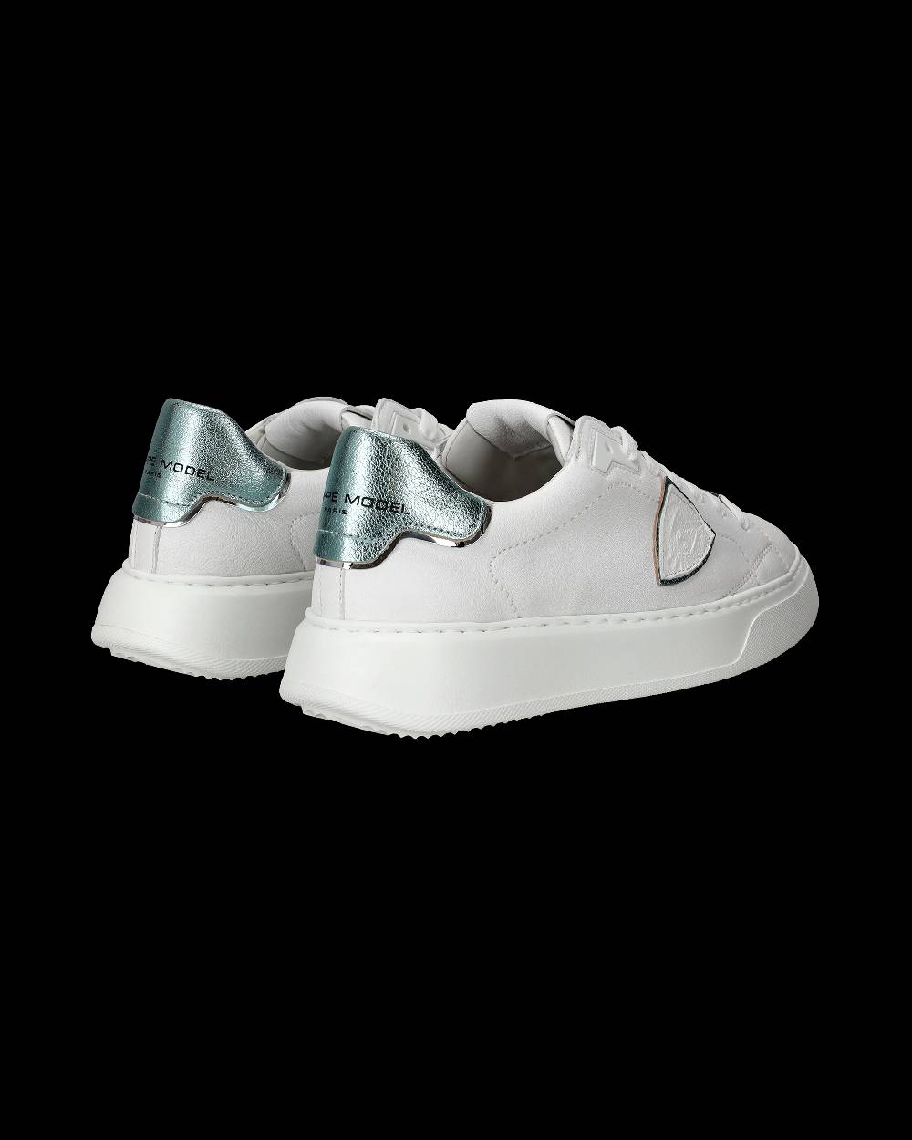 Philippe Model Sneakers Temple da Donna Bianche e Blu in Pelle Morbida Soddisfazione Garantita