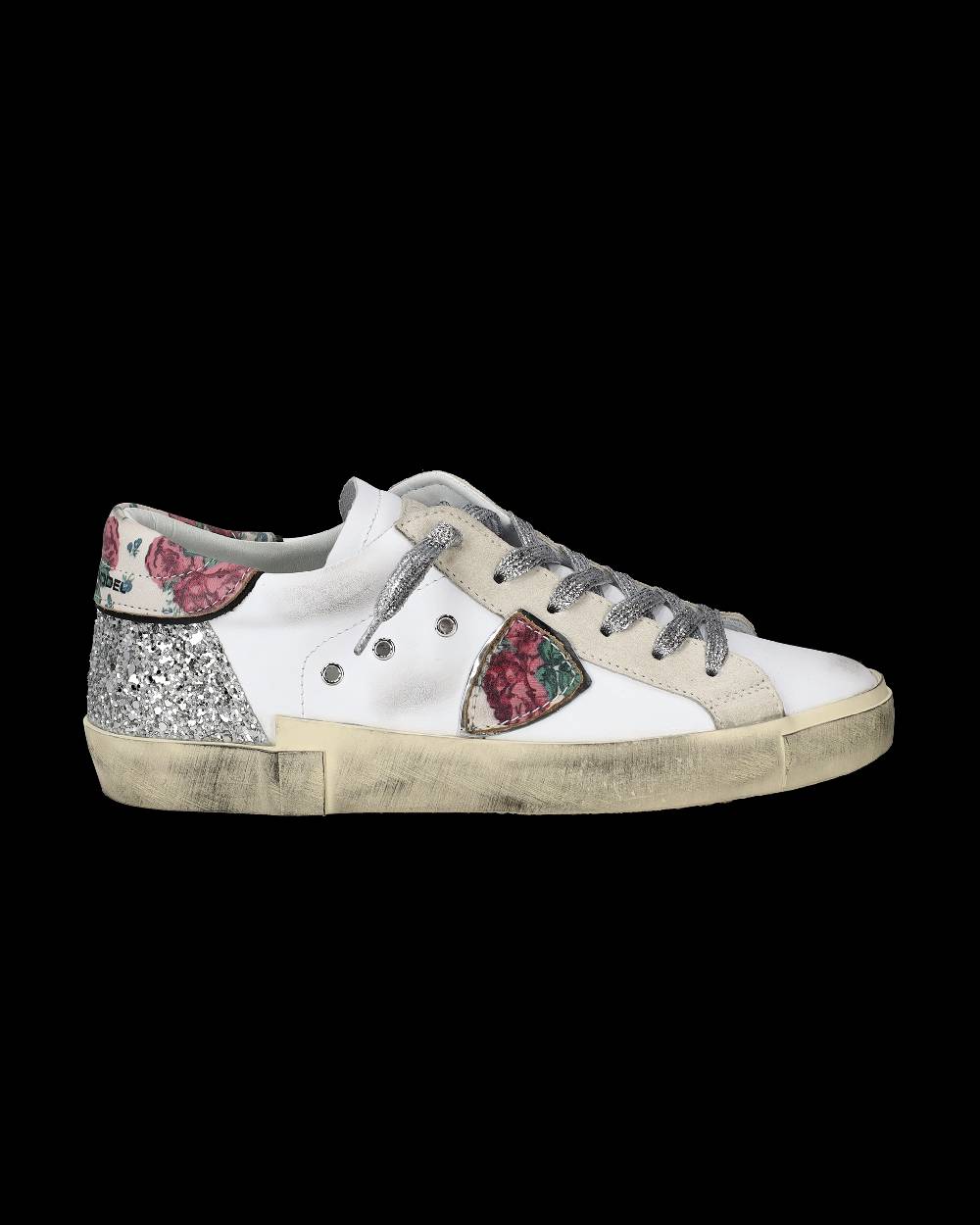 Philippe Model Sneakers Prsx da Donna Bianche e Argento in Pelle Negozi Online
