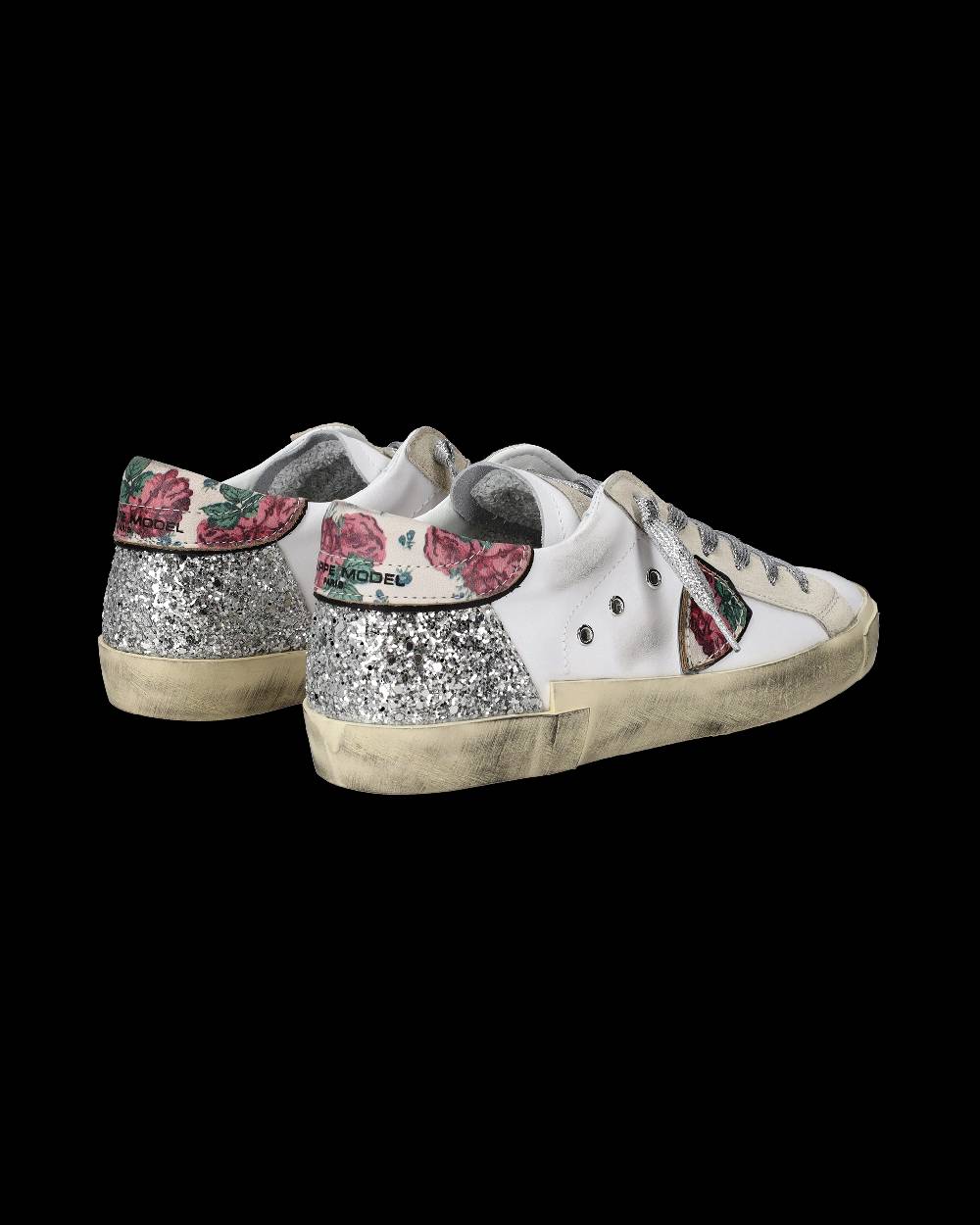 Philippe Model Sneakers Prsx da Donna Bianche e Argento in Pelle Negozi Online