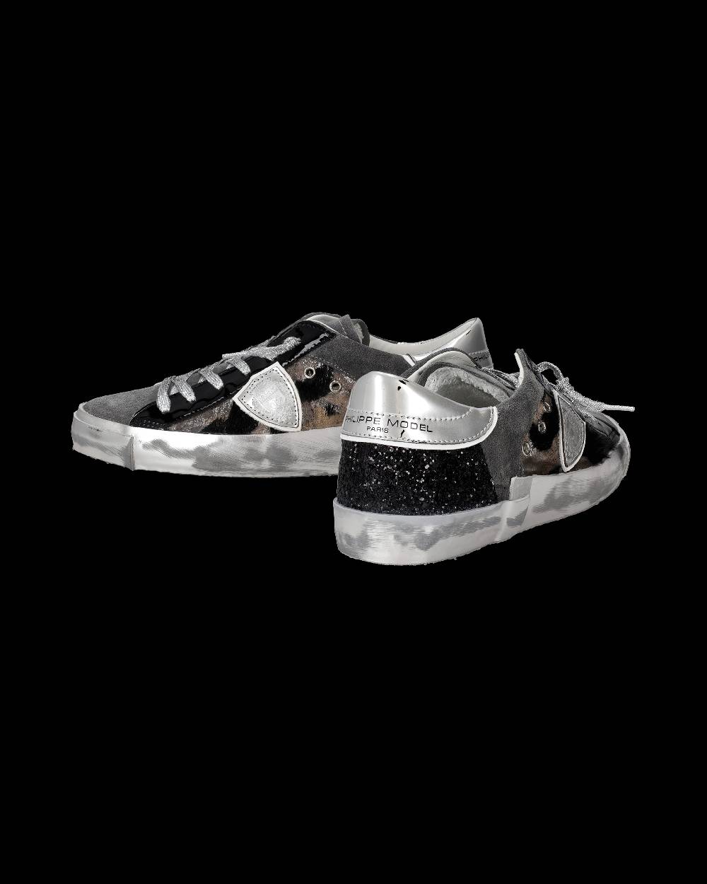 Philippe Model Sneaker basse Paris donna - nero e grigio Acquista Ora
