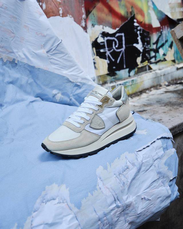 Philippe Model Sneaker basse Tropez Haute donna - bianco e argento Consegna Veloce