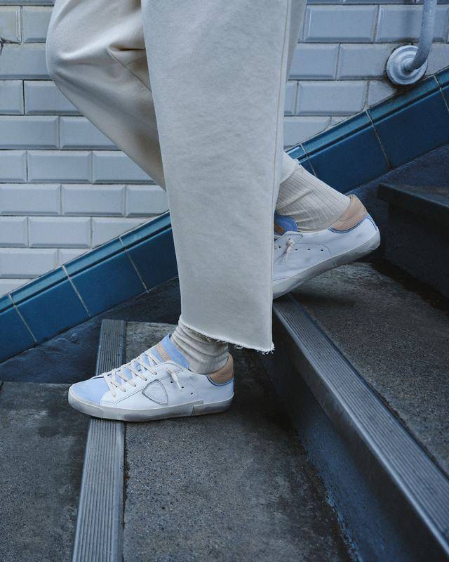 Philippe Model Sneaker basse Paris donna - bianco e azzurro Promozione Limitata
