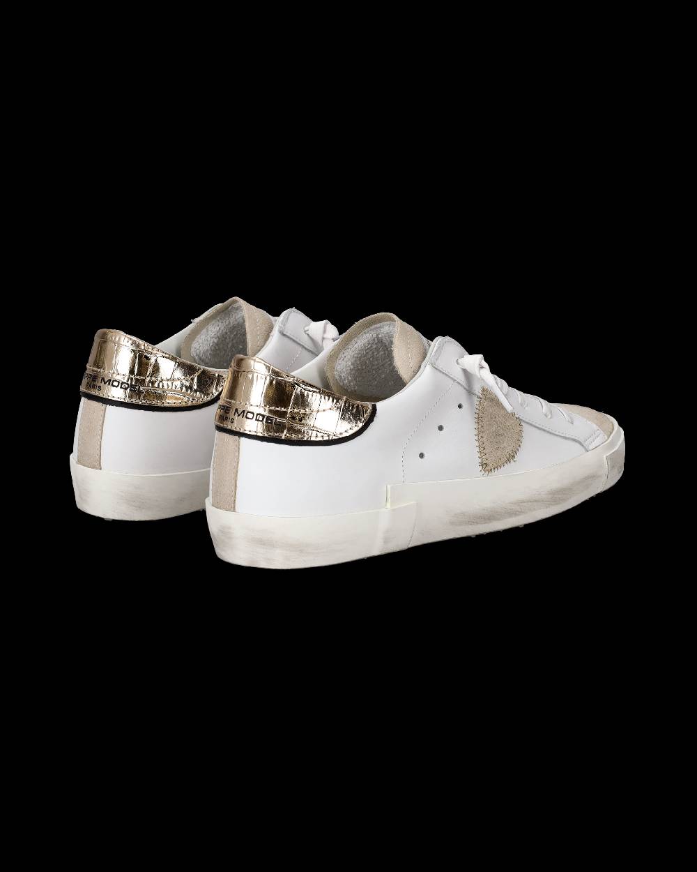 Philippe Model Sneaker bassa Prsx donna - bianco e oro Prezzo Ridotto