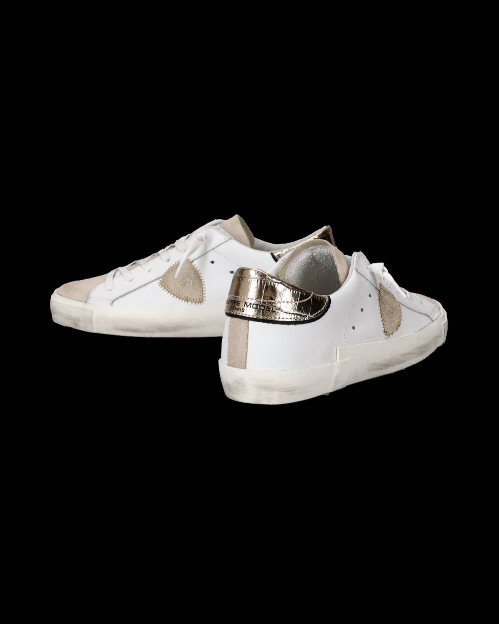 Philippe Model Sneaker bassa Prsx donna - bianco e oro Prezzo Ridotto