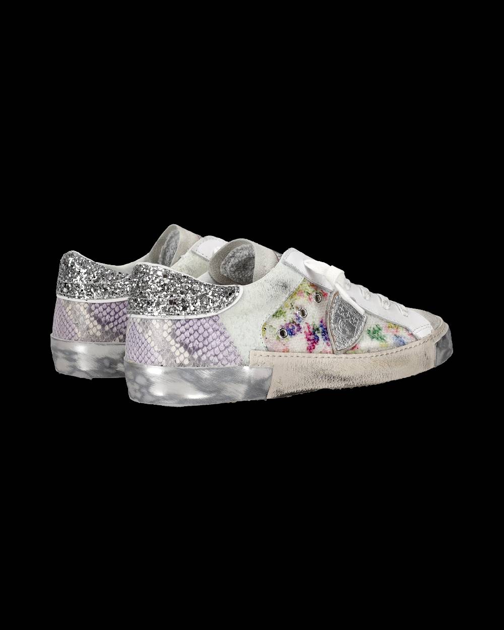 Philippe Model Sneaker bassa PRSX donna - bianco e argento Sconto