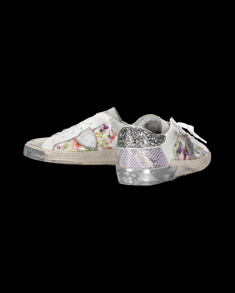 Philippe Model Sneaker bassa PRSX donna - bianco e argento Sconto