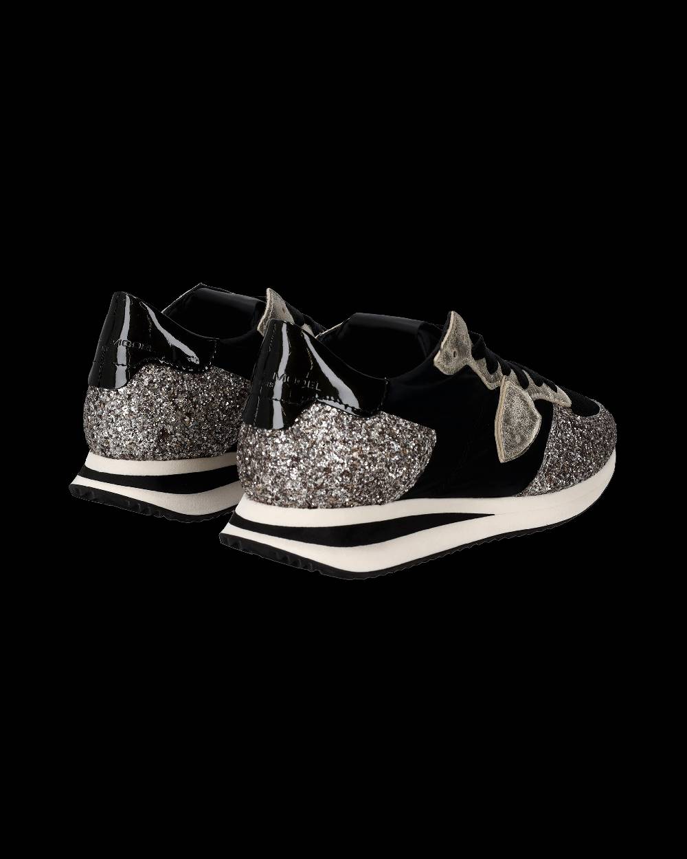 Philippe Model Sneaker bassa Trpx donna - nero e platinato In Vendita