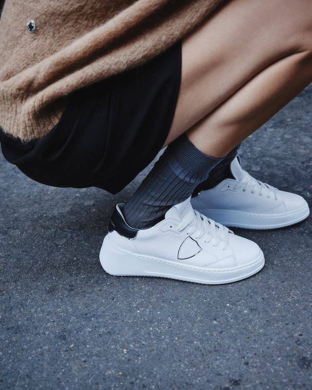 Philippe Model Sneaker basse Tres Temple donna - bianco e nero Vendita Calda