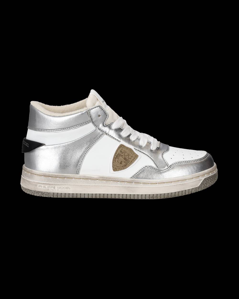Philippe Model Sneaker mid rise Lyon donna - argento e bianco 2025