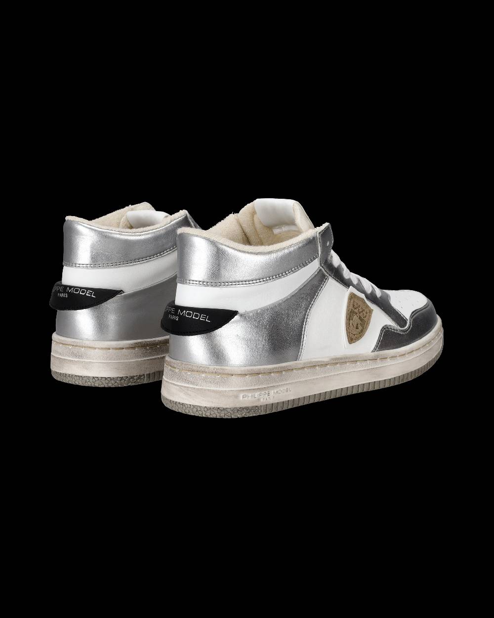 Philippe Model Sneaker mid rise Lyon donna - argento e bianco 2025