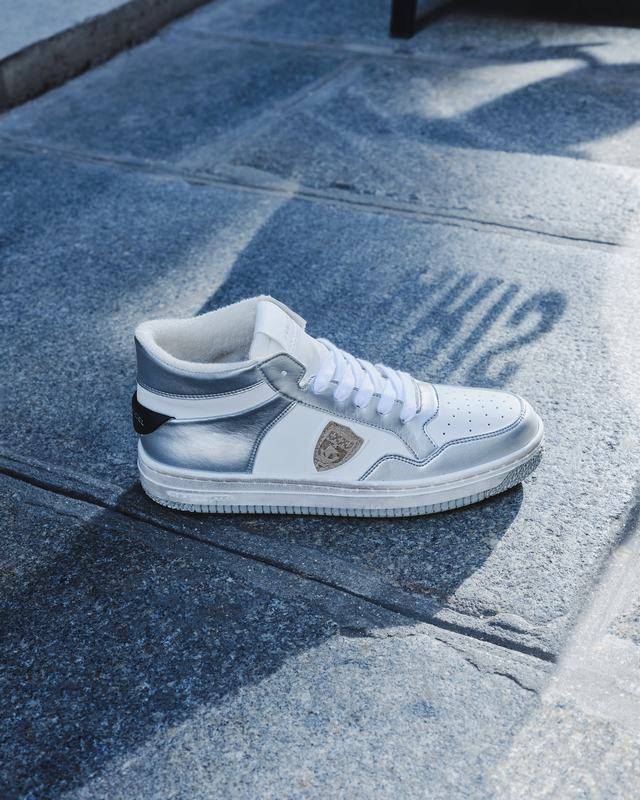 Philippe Model Sneaker mid rise Lyon donna - argento e bianco 2025