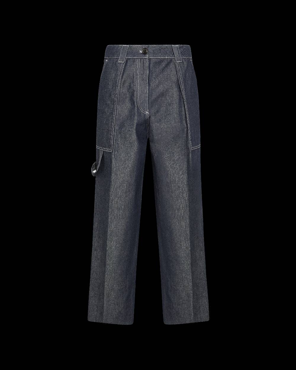 Philippe Model Jeans Coline da Donna Blu in Denim Spedizione Gratuita