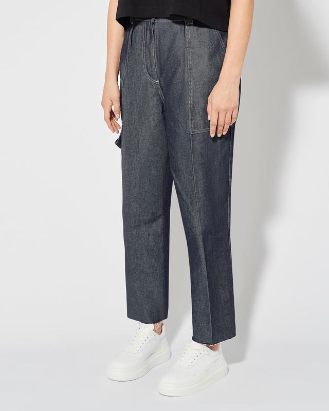 Philippe Model Jeans Coline da Donna Blu in Denim Spedizione Gratuita