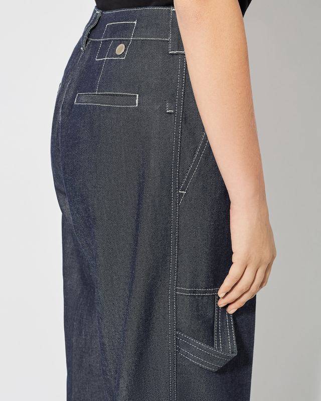 Philippe Model Jeans Coline da Donna Blu in Denim Spedizione Gratuita