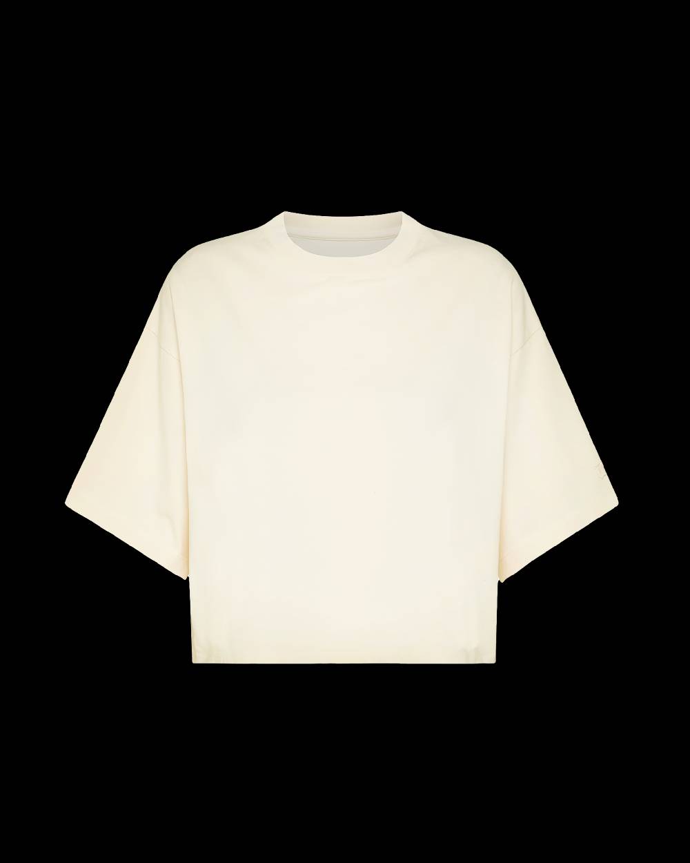 Philippe Model T-Shirt Cropped Marion da Donna Beige ecru in Jersey Qualità Garantita