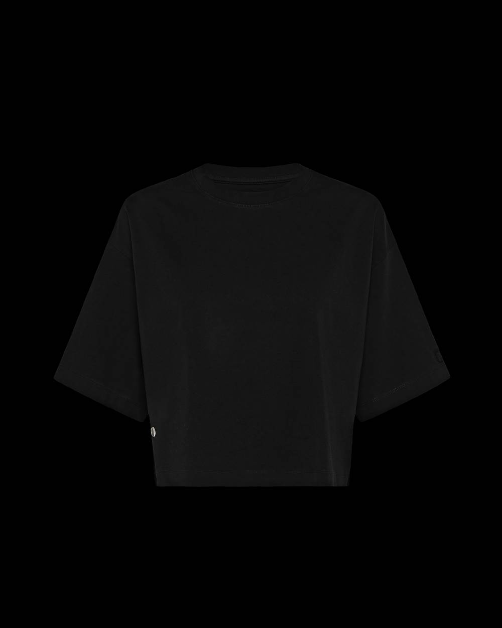 Philippe Model T-Shirt Cropped Marion da Donna Nera in Jersey Negozi Online