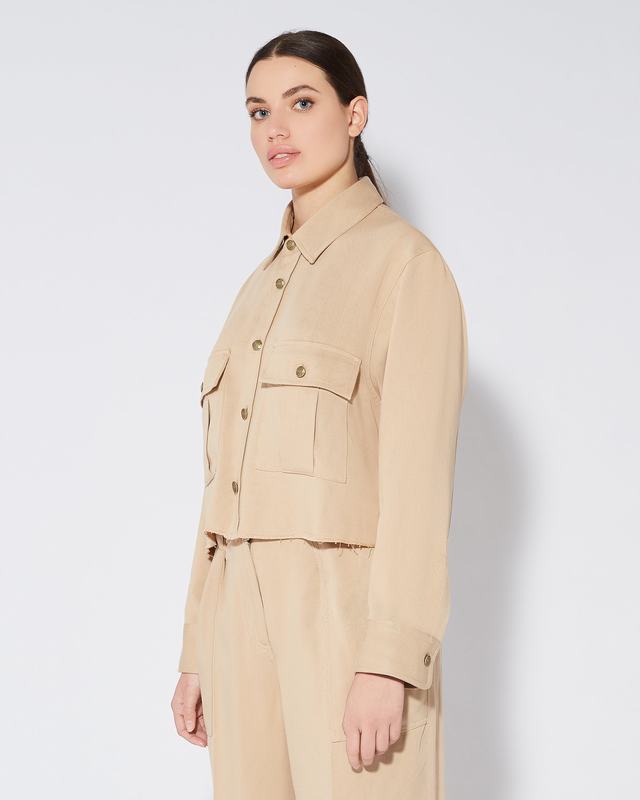 Philippe Model Camicia militare Dorette da Donna Marrone in Cotone Sottocosto