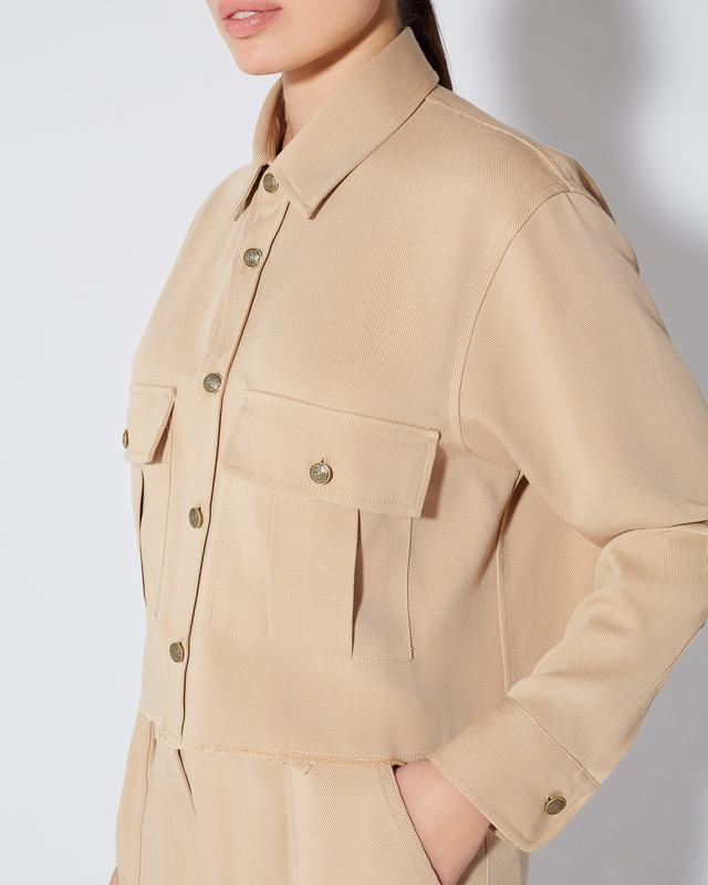 Philippe Model Camicia militare Dorette da Donna Marrone in Cotone Sottocosto
