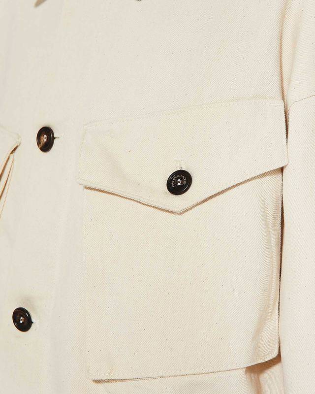 Philippe Model Giacca Giselle da Donna Beige ecru in Bull Denim Vendita Calda