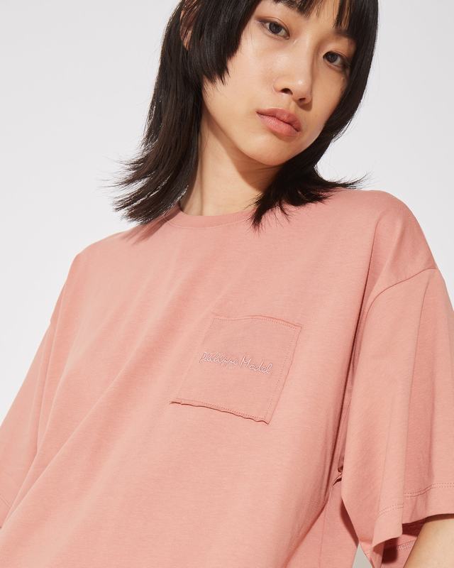 Philippe Model T-Shirt Monique da Donna Rosa in Jersey Vendita Economica