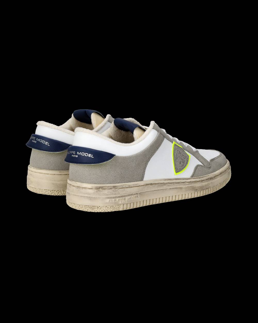 Philippe Model Sneaker basse Lyon uomo - bianco, blu e giallo Nuova