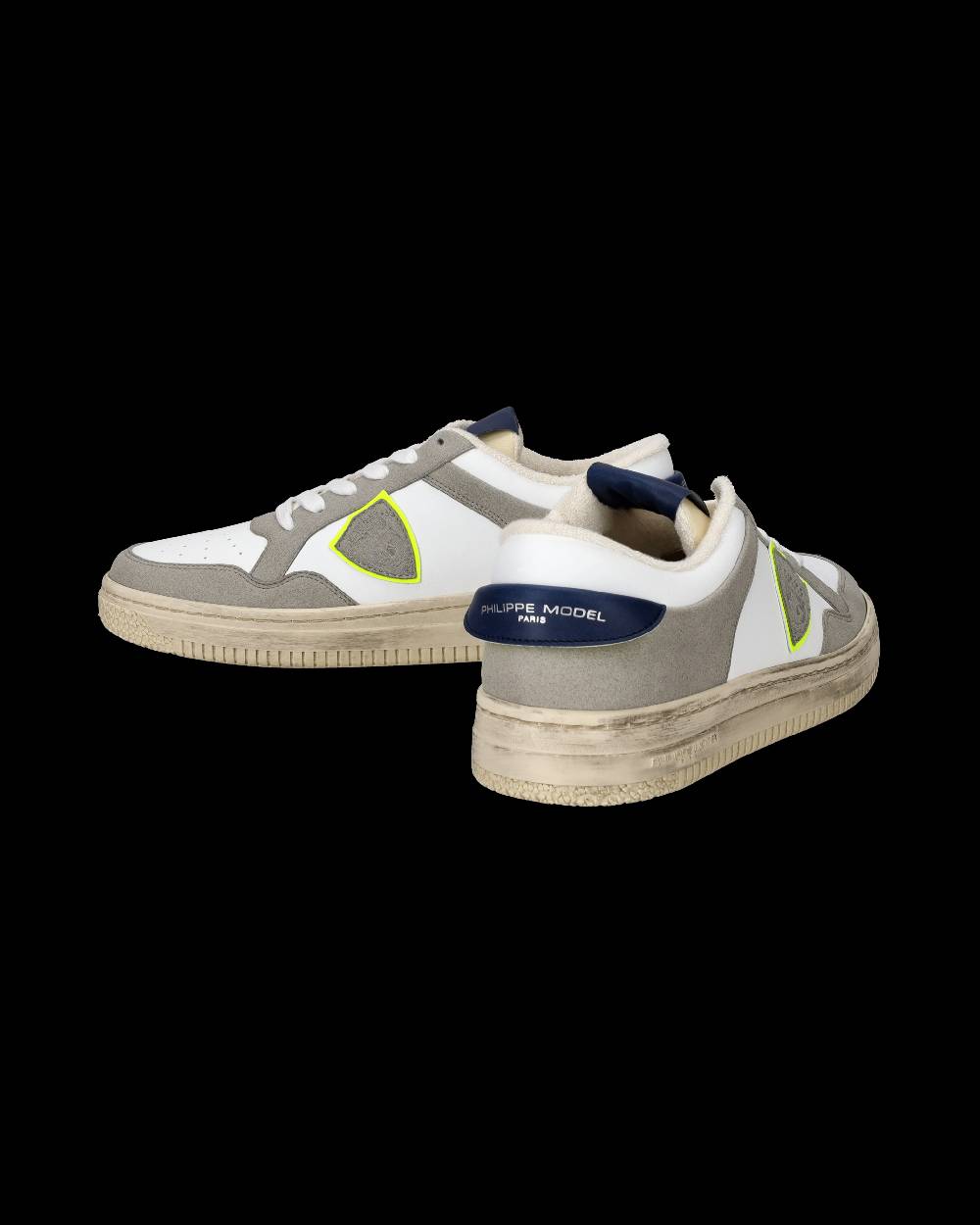 Philippe Model Sneaker basse Lyon uomo - bianco, blu e giallo Nuova