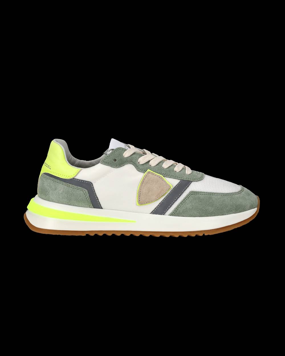 Philippe Model Sneakers Tropez 2.1 da Uomo Bianche e Gialle in Tessuto Tecnico Moda