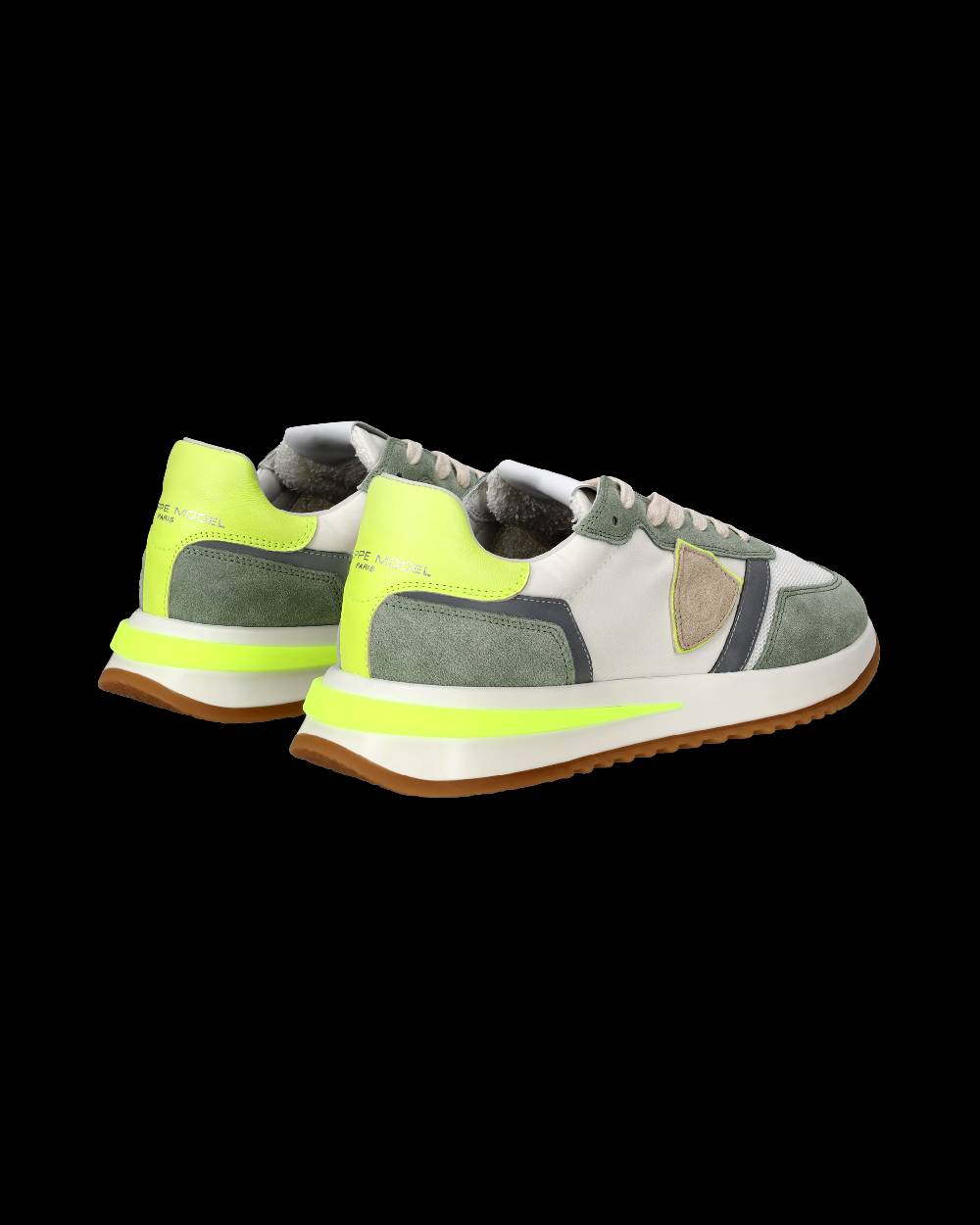 Philippe Model Sneakers Tropez 2.1 da Uomo Bianche e Gialle in Tessuto Tecnico Moda