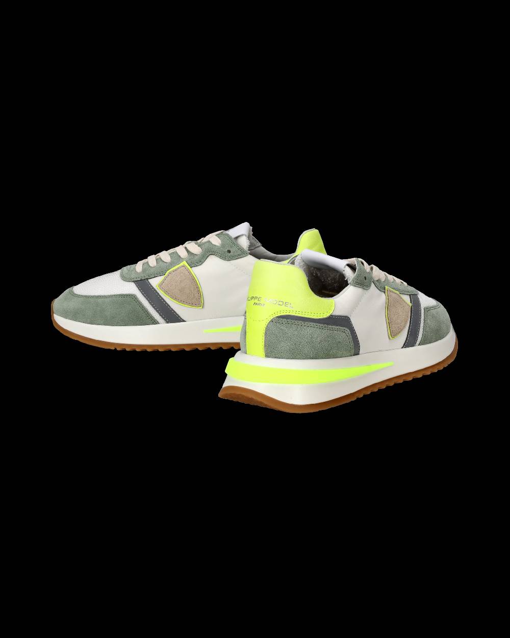 Philippe Model Sneakers Tropez 2.1 da Uomo Bianche e Gialle in Tessuto Tecnico Moda
