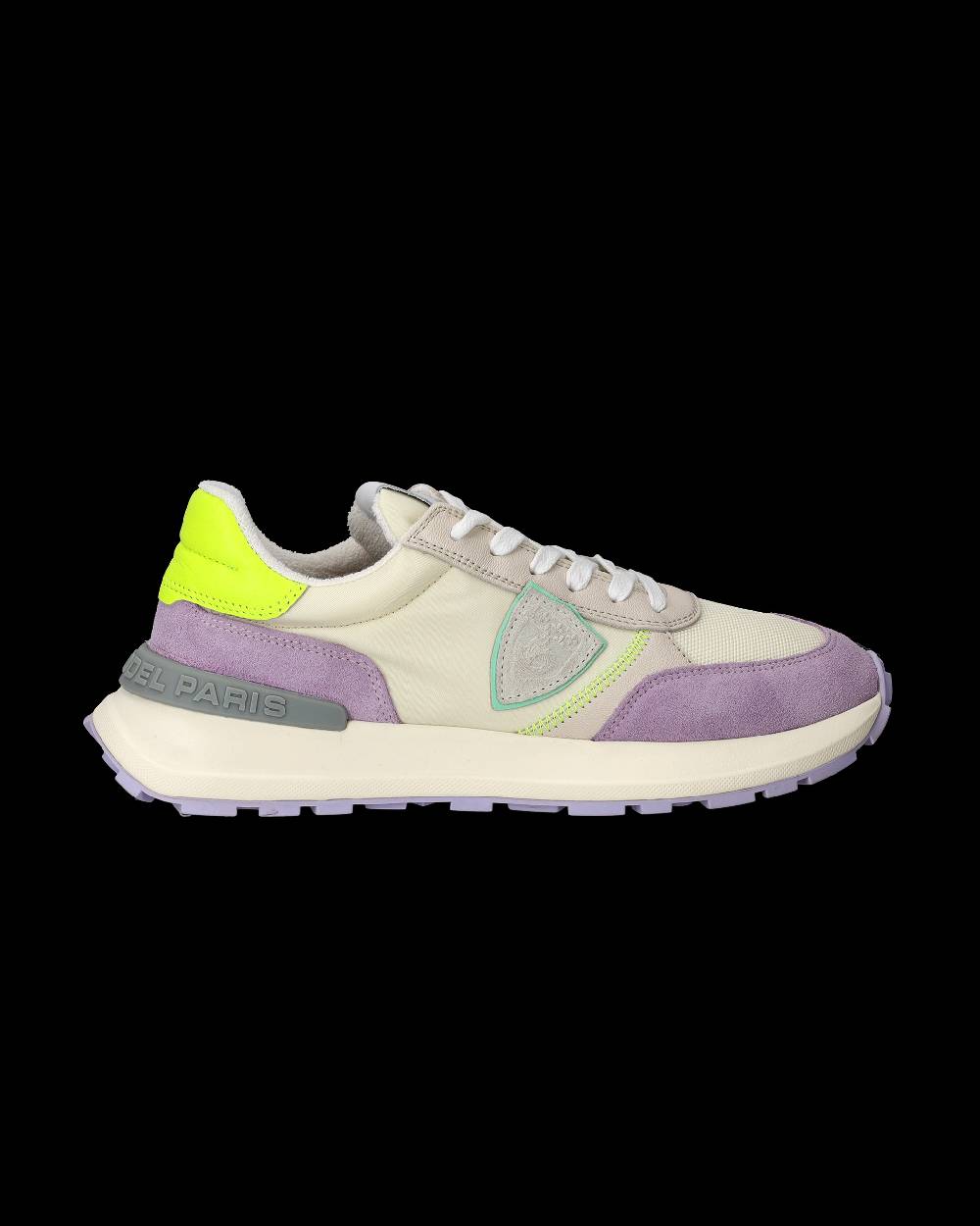 Philippe Model Sneakers Antibes da Donna Bianche e Gialle in Tessuto Tecnico Nuovo