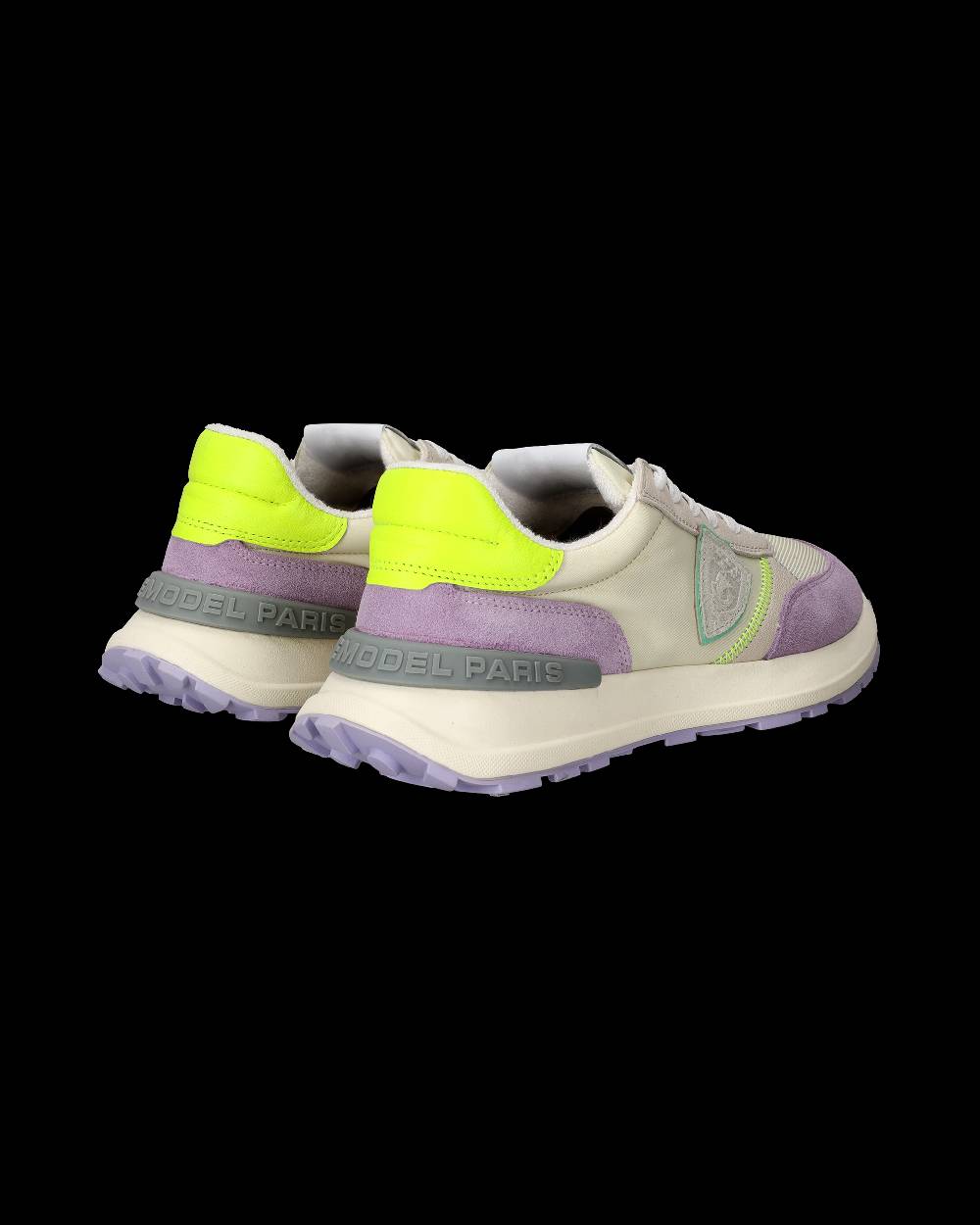 Philippe Model Sneakers Antibes da Donna Bianche e Gialle in Tessuto Tecnico Nuovo