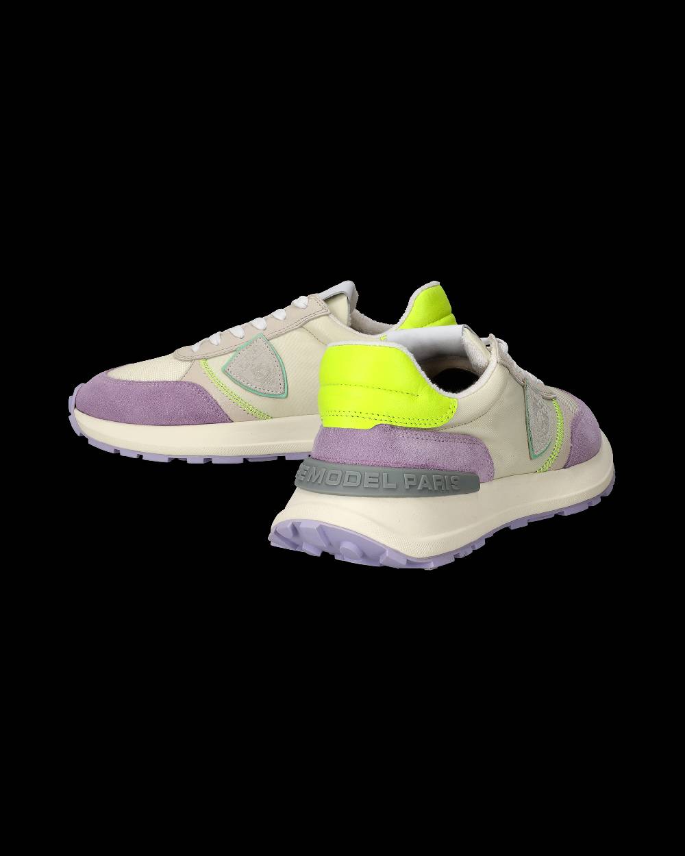 Philippe Model Sneakers Antibes da Donna Bianche e Gialle in Tessuto Tecnico Nuovo