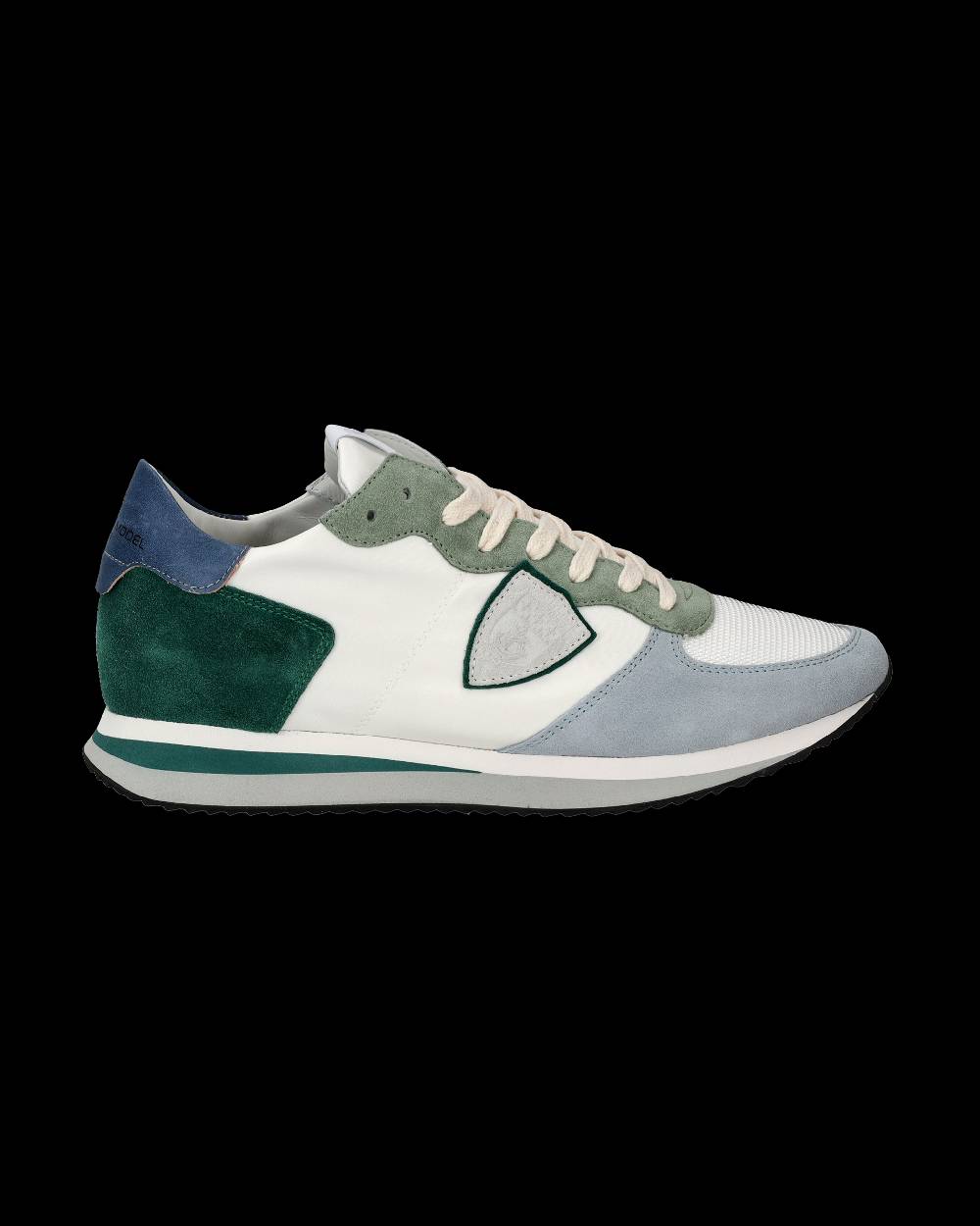 Philippe Model Sneakers Trpx da Uomo Bianche e Verdi in Tessuto Tecnico Spedizione Gratuita