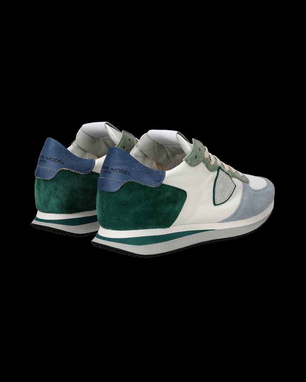 Philippe Model Sneakers Trpx da Uomo Bianche e Verdi in Tessuto Tecnico Spedizione Gratuita
