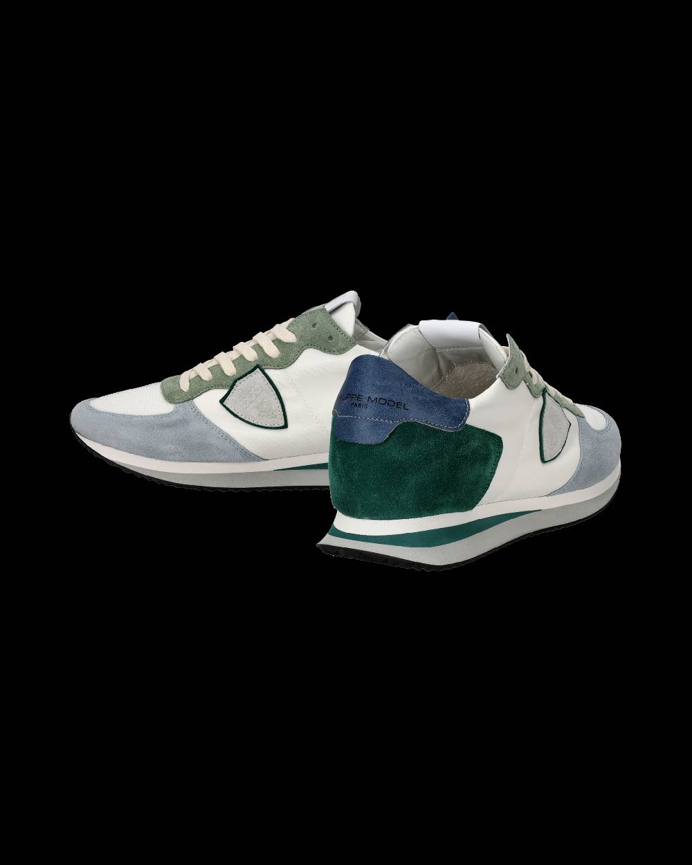 Philippe Model Sneakers Trpx da Uomo Bianche e Verdi in Tessuto Tecnico Spedizione Gratuita