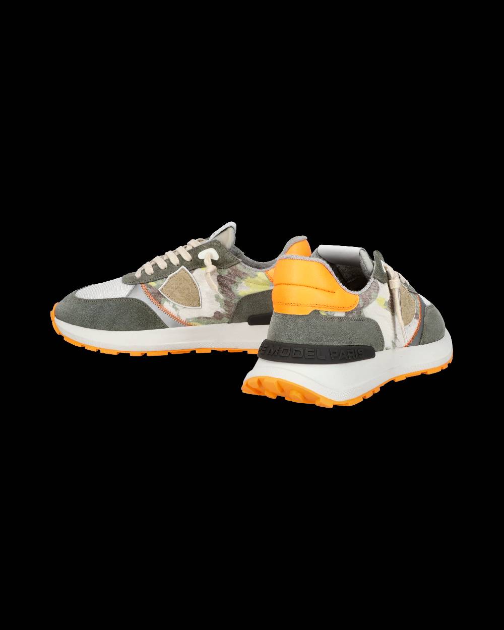 Philippe Model Sneaker sportive Antibes da uomo in tela stampata - Verde e arancione Soddisfazione Garantita