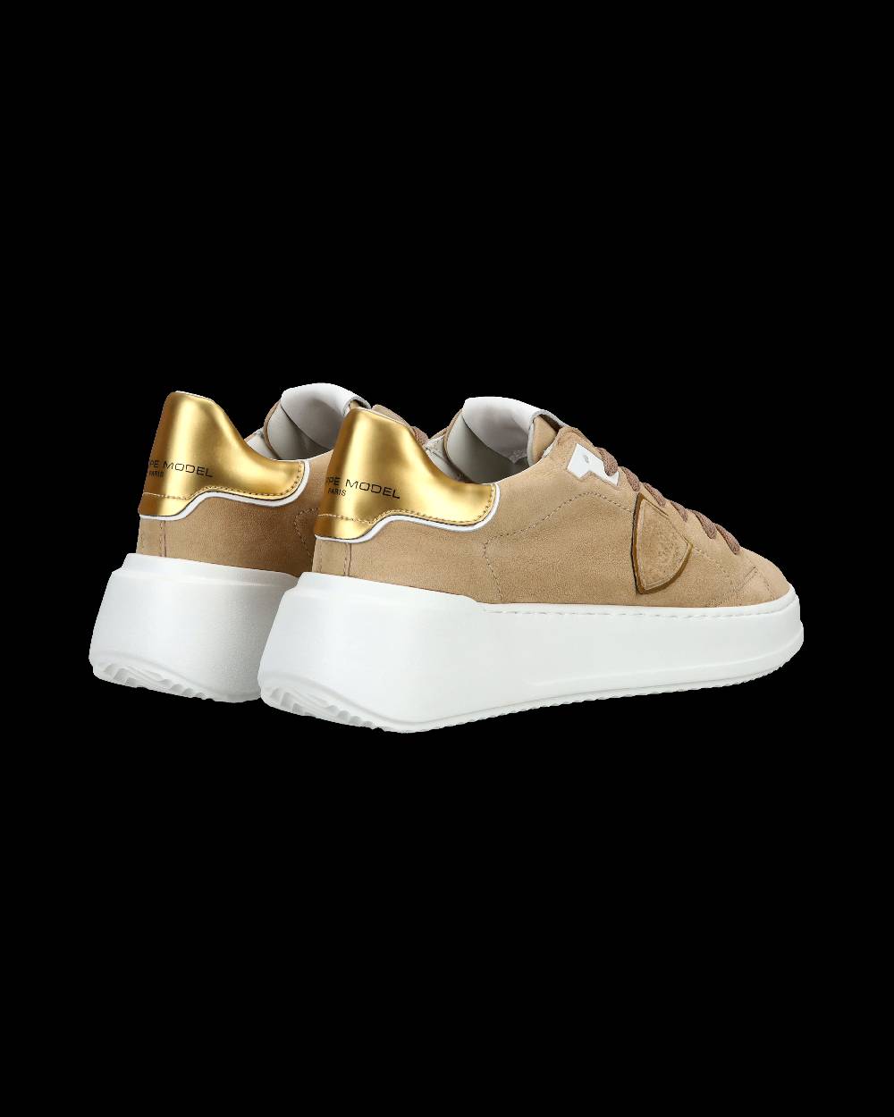 Philippe Model Sneaker casual Tres Temple da donna in pelle Nabuk - Beige Acquista Ora
