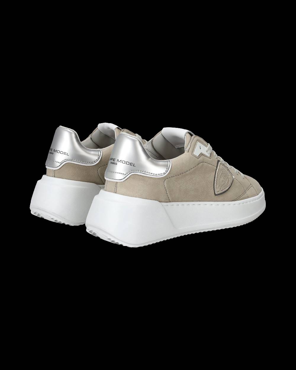 Philippe Model Sneaker basse Tres Temple donna - beige e argento Consegna Veloce