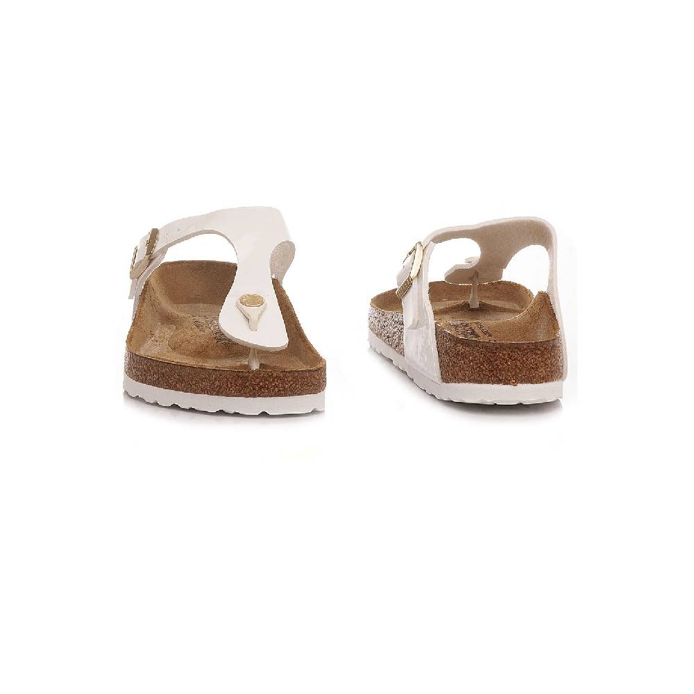 Birkenstock Ciabatte Donna Gizeh BS Patent White 1005299 Qualità Garantita