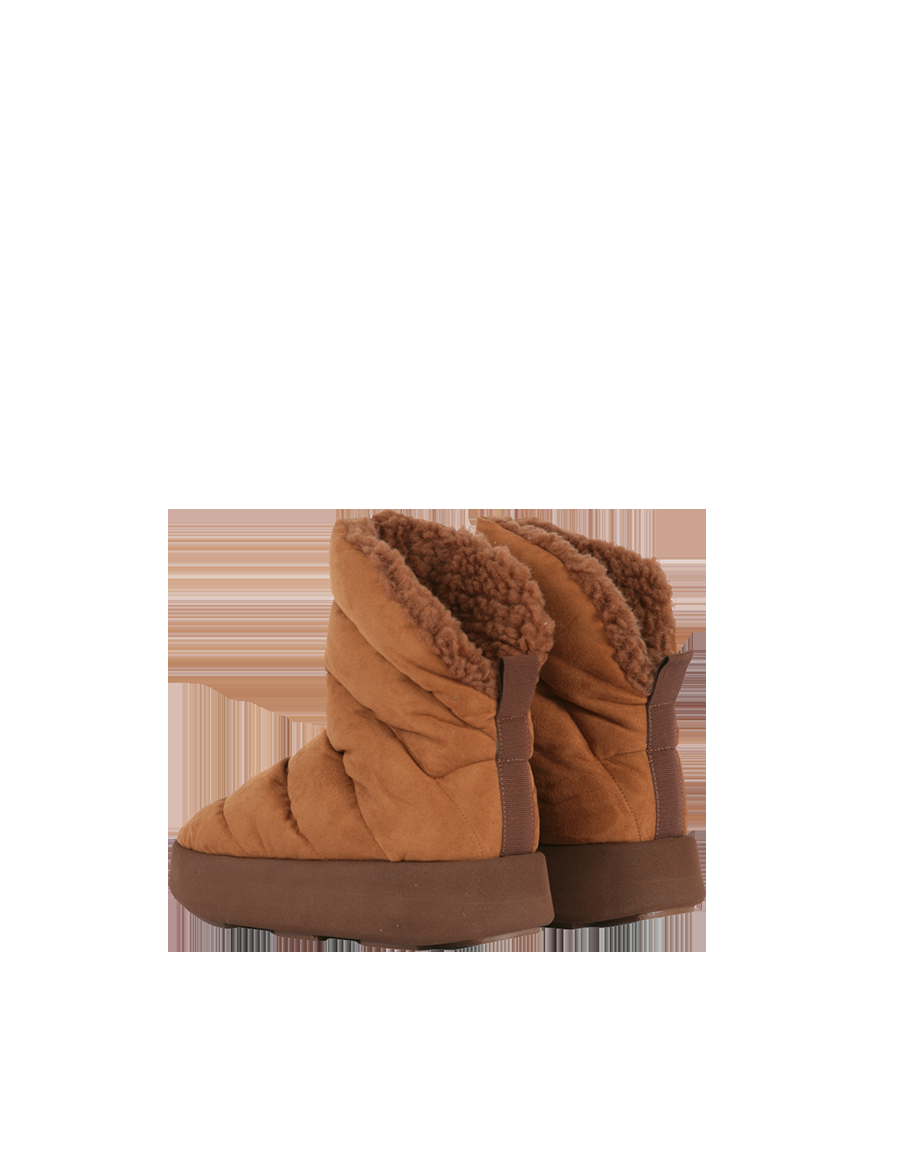 Piumestudio Luna Plat Suede & Fur Ruggine In Linea