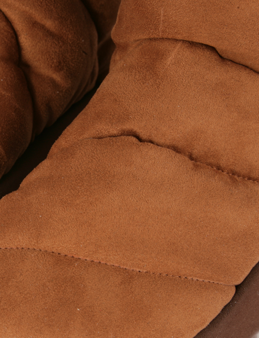 Piumestudio Luna Plat Suede & Fur Ruggine In Linea
