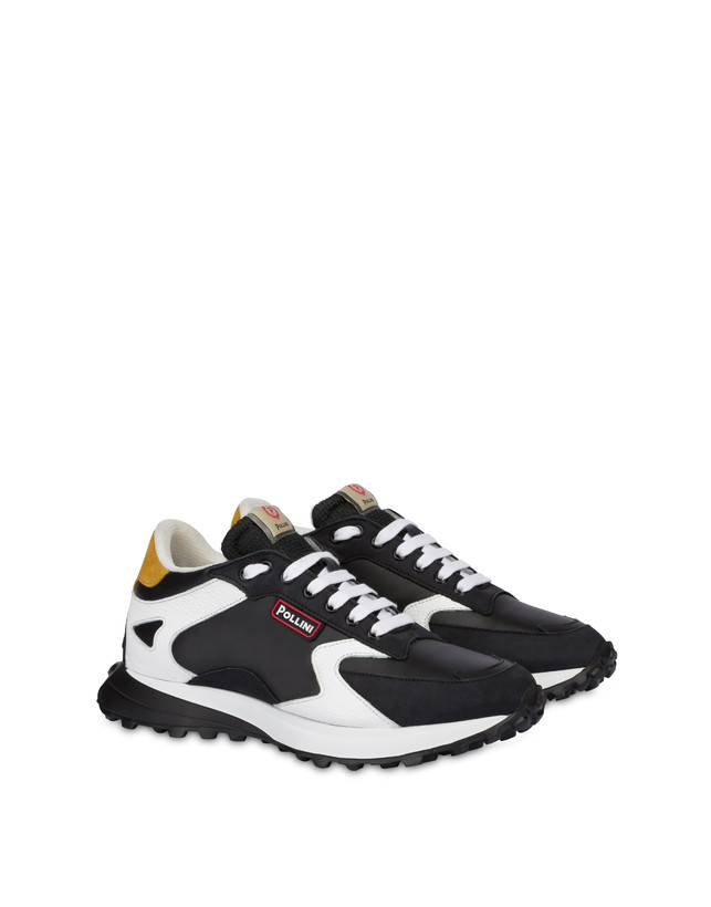 ﻿Pollini Sneakers Con Suola Chunky Bold Running Nero/nero/bianco/nero/senape I Più Venduti