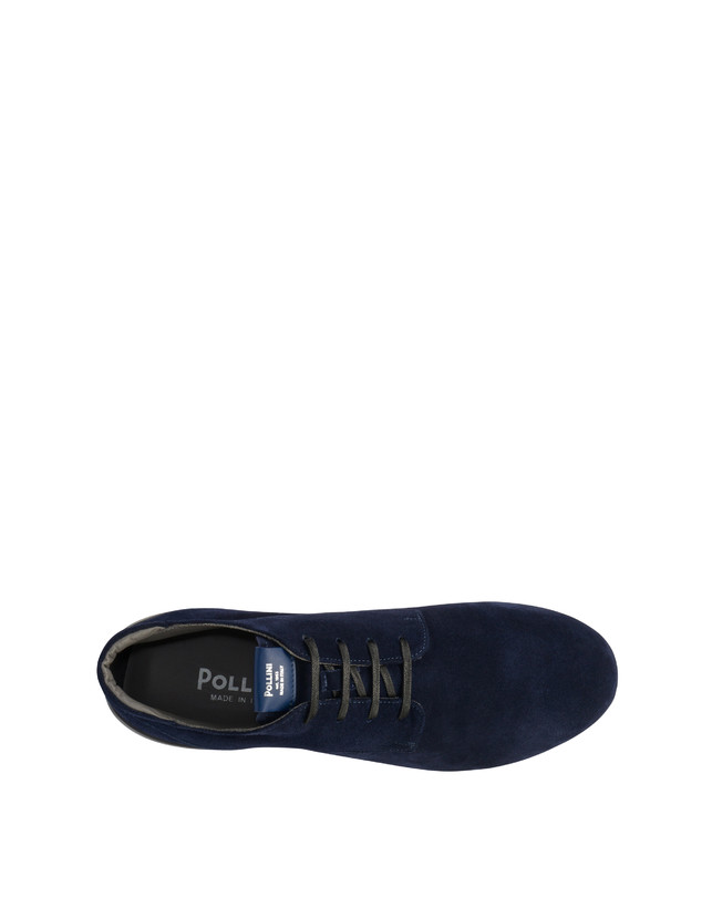 Pollini Desert Boot In Crosta Norfolk Blu In Saldo
