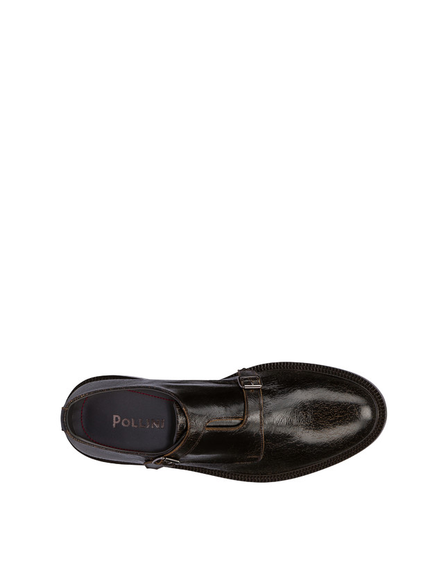 Pollini Monk Strap In Capra 1920 T.moro Nuovo