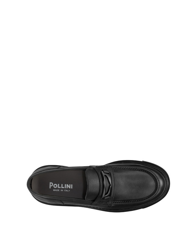 Pollini Mocassini In Vitello Kent Nero Spedizione Gratuita
