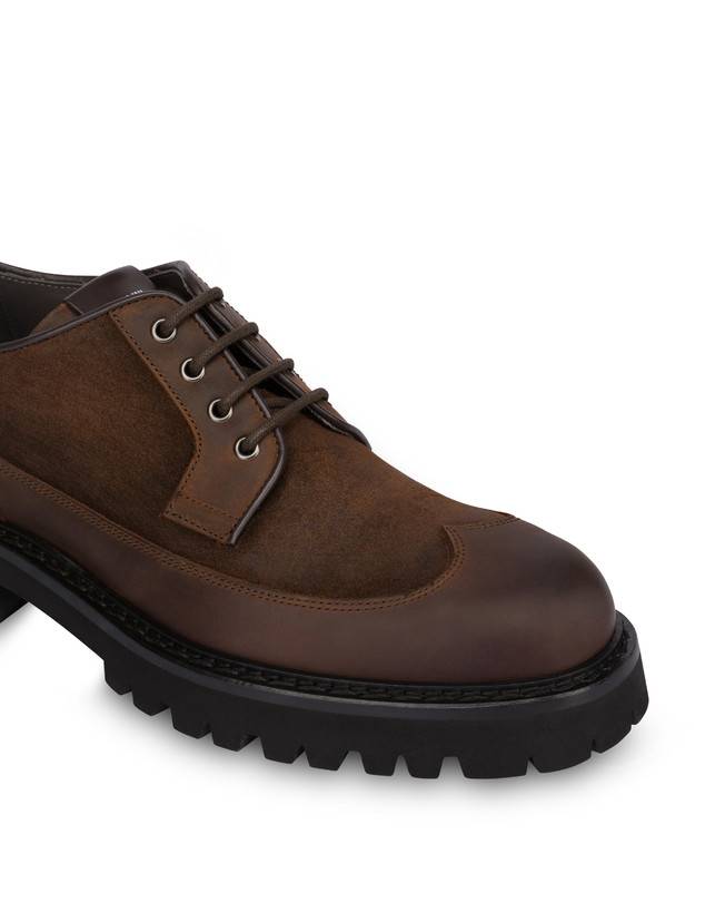 Pollini Derby In Crosta E Vitello Budapest T.moro/cuoio Pezzi Unici