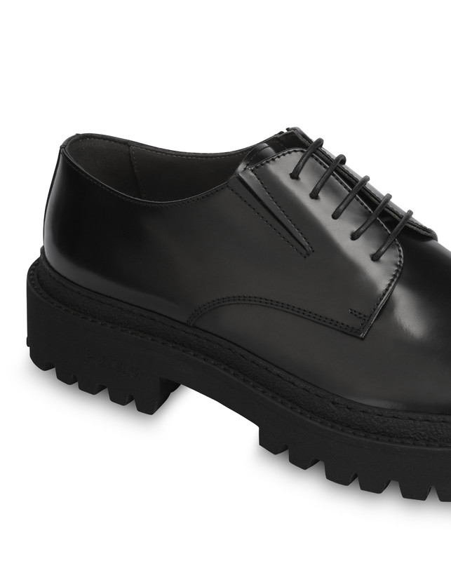 Pollini Derby In Vitello Abrasivato Royal Nero Soddisfazione Garantita
