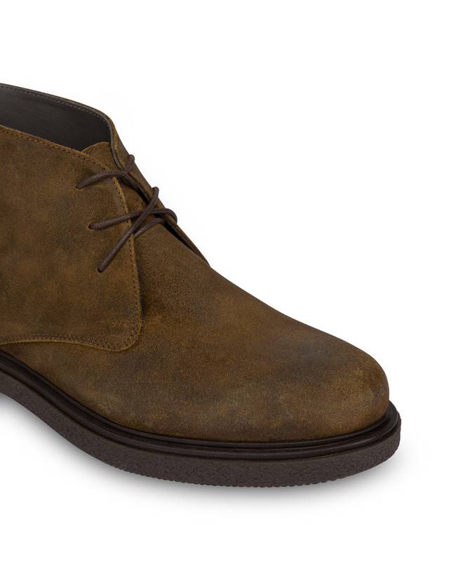 Pollini Desert Boot In Crosta Cerata Gentlemen's Club Fango Acquista Ora