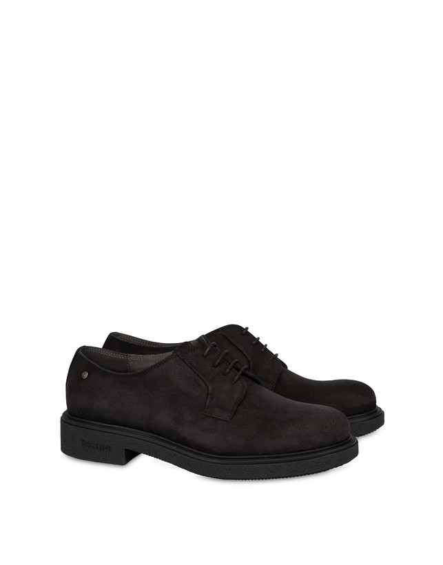 Pollini Derby In Crosta Cerata Gentlemen's Club Nero Consegna Veloce